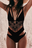 Lace Splicing Hollow-out Monokini