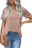 Swiss Dot Short Sleeve Flowy Top