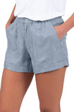 Cuffed Leg Opening Paper-bag Waist Casual Shorts