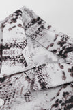 Wild Snake Print Shirt with Pockets