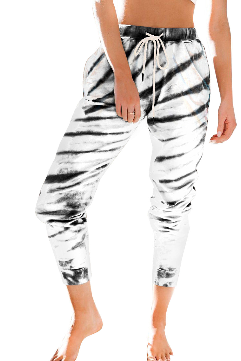 Pocketed Tie-dye Print Joggers