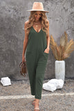 Sleeveless Wide Leg Loose Jumpsuit with Pocket