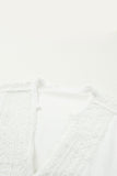 Bohemian Crochet Detail V Neck Blouse