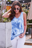 Washed Effect Tie Dye Tank