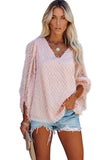 Feather Balloon Sleeve Pullover Top