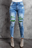 LIFE IS BETTER in the MOUNTAINS Distressed Skinny Jeans