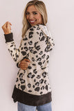 Print Hooded Open Front Cardigan
