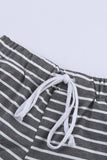 Disconnect Striped Cotton Blend Pocketed Shorts