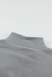 Turn-down Collar Long Sleeve Zipper Fleece Pullover Sweatshirt