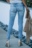 High Waist Distressed Skinny Jeans