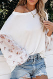 Blossom Contrast Swiss Dot Knit Top