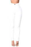 Light Blue High Waist Skinny Jeans with Round Pockets