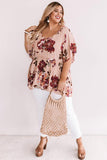 Plus Size Floral Babydoll Tunic Top