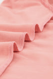 Solid Ruffled Short Sleeve T-shirt