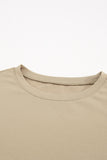 Solid Ruffled Short Sleeve T-shirt