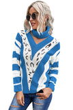 V Neck Striped Sweater