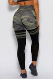 Camo Print Striped Sport Pants