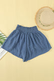 Smocked Waist Swiss Dot Casual Shorts