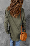 Crew Neck Thumb Hole Sleeve Top