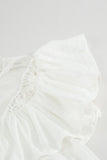Lace Splicing Ruffled Short Sleeve T-shirt