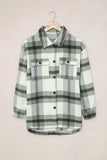 Plaid Print Pocket Women Shacket