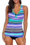 Tie-dye Racerback Tankini Swimsuit