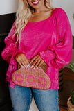 Square Neck Bishop Sleeves Shift Top