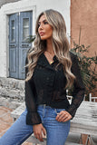 Polka Dot Ruffled Buttoned Shirt
