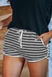 Disconnect Striped Cotton Blend Pocketed Shorts