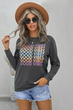 GOOD VIBES Graphic Pullover Sweatshirt