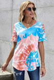 Gradient Tie Dye V Neck T-shirt
