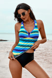 Tie-dye Racerback Tankini Swimsuit
