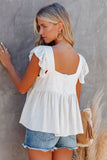 Flutter Shoulder Babydoll Top