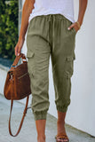 Drawstring Cargo Pocketed Joggers