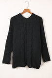 Chunky Knit Solid Cardigan with Pocket