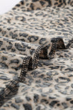 Ruffled Sleeves Leopard Tee