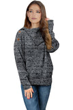 Buttoned Cowl Neck Sweater