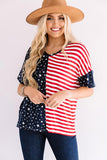 July 4th Stars and Stripes USA Flag Tee