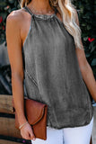 Halter Neck Denim Tank Top