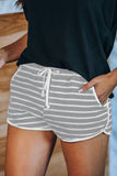 Disconnect Striped Cotton Blend Pocketed Shorts