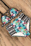 Floral Print High Waisted Bikini