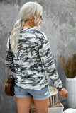 Camo Graphic Print Long Sleeve Top