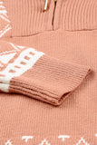 Geometry Knit Quarter Zip Sweater