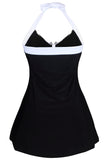 Stripes Black One-piece Swimdress