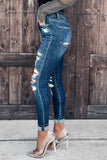 Distressed High Waist Skinny Jeans