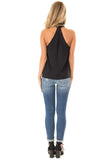 Sleeveless Halter Top with Keyhole Back