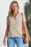 Rusty Crepe Drape Blouse