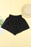 Smocked Waist Swiss Dot Casual Shorts