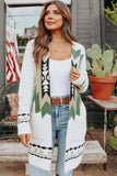 Open Front Aztec Pocket Cardigan