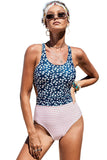 Printed Zipped Racerback Maillot